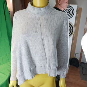 Baggy women sweater oversize batwing turtle neck knitwear crop top